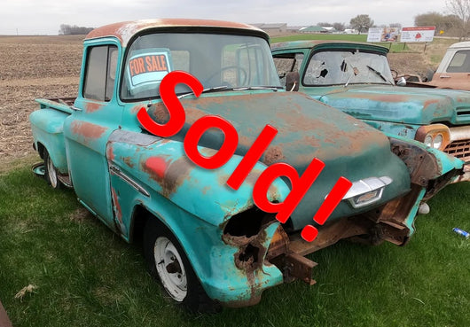 Rusted Teal & Red Full Truck With Parts/Accessories