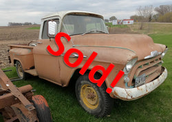 Tan & White Chevy 3600 Full Truck