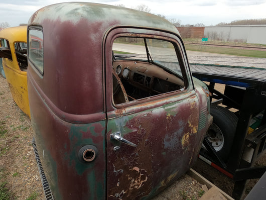 Red & Green Chevy Truck Cab & Parts