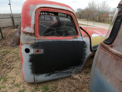 Red, Black, & Yellow Chevy Truck Cab With Hood