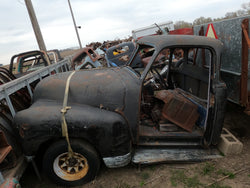 Rusted Black Chevy Truck Cab, Front Clip & Parts