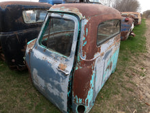 Rusted Bright Teal 3 Window Chevy Cab