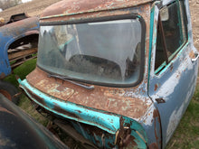 Rusted Bright Teal 3 Window Chevy Cab