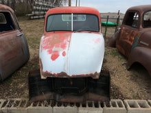 Red, Black, & Yellow Chevy Truck Cab With Hood